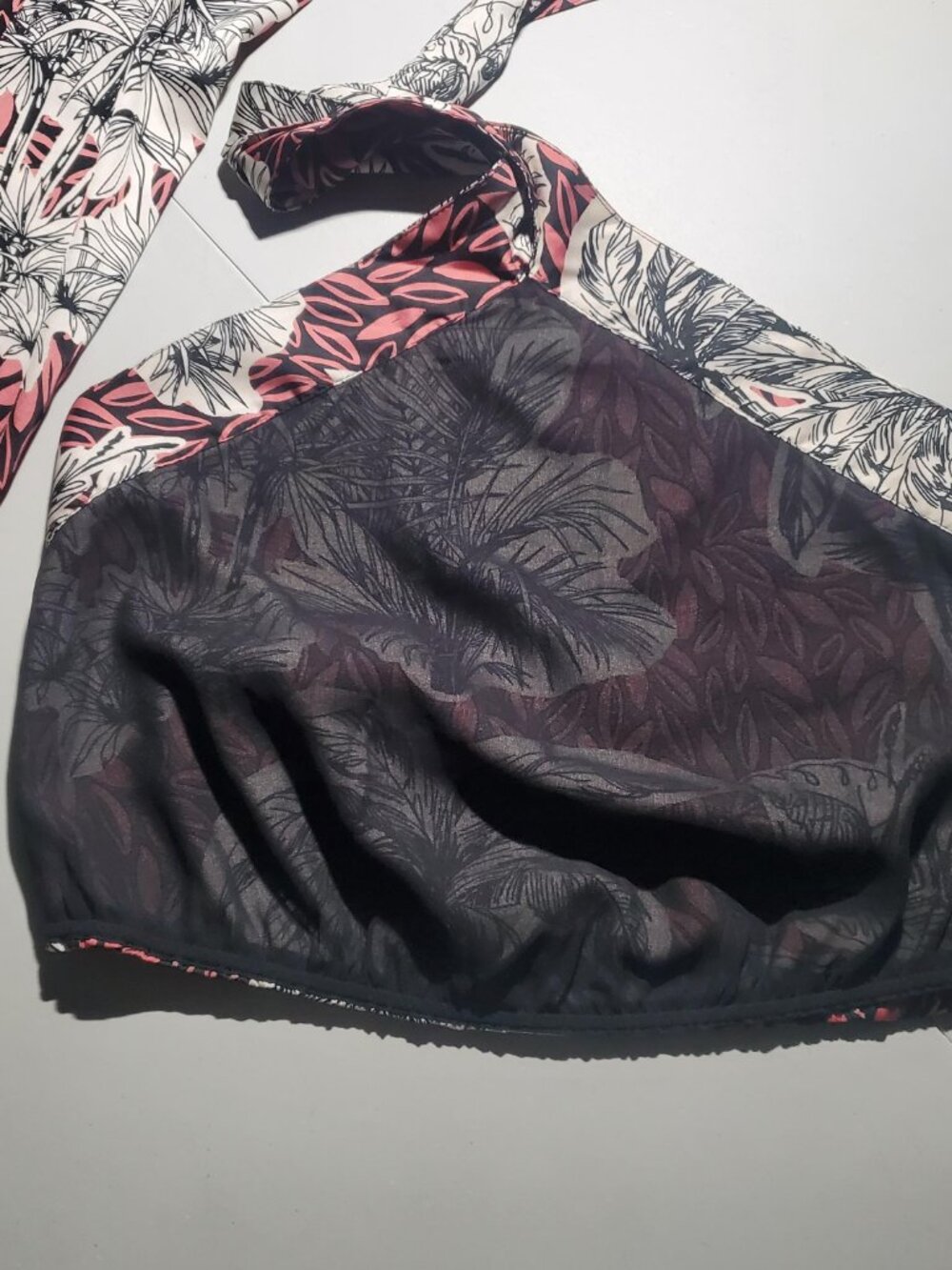 Rachel Zoe Palm Tree Print Halter Top & Pant Set Sz M - Picture 16 of 16